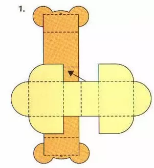 Коробка для сюрприза из картона с медвежонком